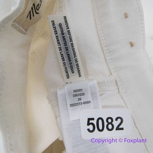 NEW Madewell The High-Rise Perfect Vintage Jean in Tile White, 26 - Picture 13 of 13